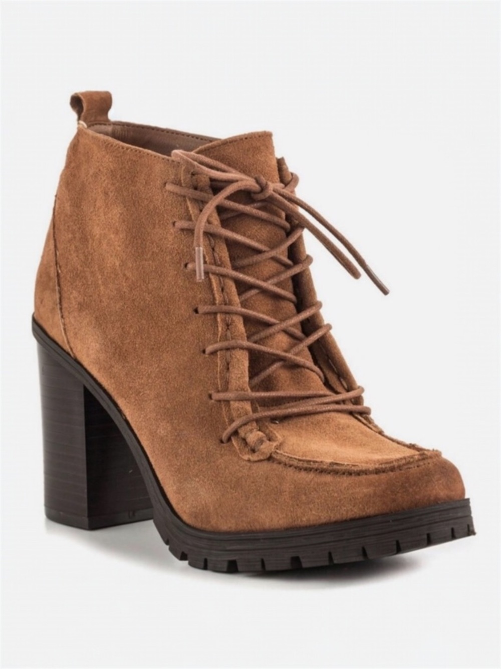 Circus by Sam Edelman Denver Lace-up Ankle Boot in Saddle Brown Size 8